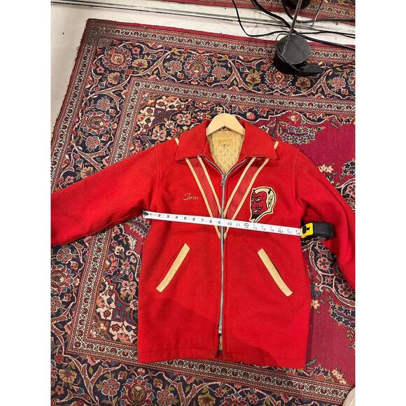 Vintage 60’s Red Varsity Jacket High School Champions Size XS Mens - Picture 10 of 10